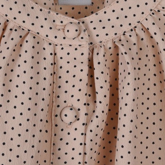 H & M Women's Long Sleeve Polka Dot Blouse In Pink Size 2 - Picture 2 of 5
